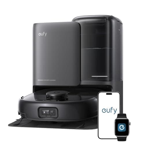 eufy E25 Omni Robot Vacuum Cleaner with Mop, HydroJet System, 20,000 Pa Turbo Powerful Suction, Zero Tangling, Corner-to-Edge Deep Cleaning and Mop Lifting, with Auto All-In-One Station