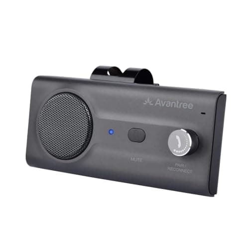 Avantree CK11 NUOVO Kit Vivavoce Bluetooth per Auto, si Collega a Siri e a Assistant, Auto Accensione, con altoparlante potente da 3W, Connettività Dual Link con Clip per Aletta parasole