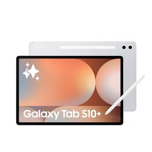 Samsung Galaxy Tab S10+ AI Tablet, Android Tablet, 12GB RAM, 512GB Storage, AMOLED Display, Anti-Reflection, S Pen Included, Platinum Silver, 3 Year Samsung Extended Warranty (UK Version)