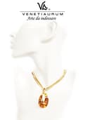 Venetiaurum - Collana Girocollo Multifili per Donna Con Pendente In Vetro Originale Di Murano E Argento 925 - Gioiello Made In Italy Certificato - 2