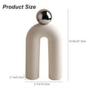 Kityemo Escultura de Cerámica Moderna, Decoración Minimalista Arco con Bola, Decoración Hogar Sala de Estar, Diseño Contemporáneo - 4