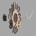 Giallobus - Reloj premium - Carved - Madera de MDF - Premium 45x45cm - 18 - Marble Plum - Artesano Made in Italy - Silencioso - Idea de regalo - Doble nivel moderno - 6