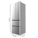 Cecotec Frigorífico Americano Puerta Francesa 395L, No Frost Bolero CoolMarket Combi F2D 395 Inox E. Altura 201cm y 59,5cm Ancho, MAX INSIDE con VIP tech, Cool Matrix, Bajo Consumo, Inox - 2