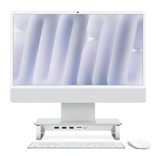 Mac Desktop • M4 chip with 10 core CPU and 10 core GPU • 24-inch 4.5K Retina display • 24GB Unified Memory • Gigabit Ethernet • 256GB SSD+2TB SSD Hub/Stand • Windows 11 • Office • Dust Cover • DVD