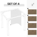 Outsunny 4 Pack Replacement Gazebo Curtains Privacy Panel for Most 3 x 4m Gazebo Canopy Pavillion Outdoor Shelter Sidewalls Accessories Dark Brown - 4