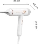 Rowenta Ultimate Experience Maestria secador de pelo, potente flujo de aire, diseño ultraligero, cabello brillante, motor Nano sin escobillas, CV9910F3 - 2