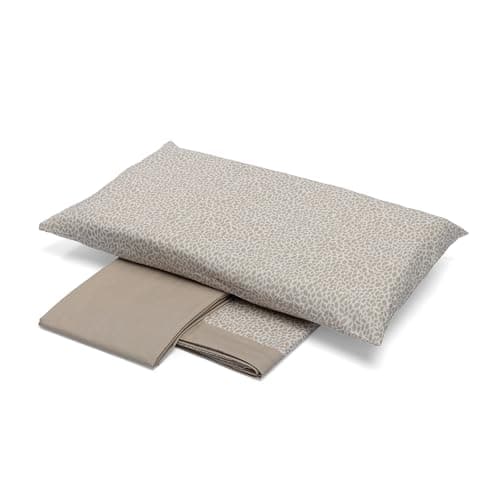 Foppapedretti Noche & Naturaleza - Juego de Cama de una Plaza y Media, sábana encimera, sábana Bajera y Funda de Almohada; Pétalos de Arena 100% algodón, Fabricado en Italia