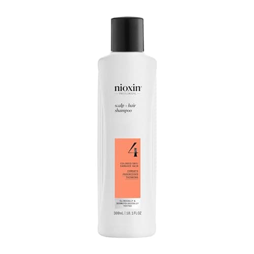 NIOXIN - Sistema 4 - Champú Fortalecedor - Para Cabello Teñido y Dañado con Debilitamiento Avanzado - Con Biotina y Niacinamida (1L)