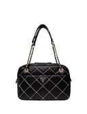 GUESS Cessily Top Zip Shoulder Bag Black Multi One Size - 1