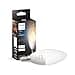 Philips Hue White Ambiance Lampadina Smart LED Smart, Bluetooh, Attacco E14, 5W, Dimmerabile, Luce Bianca da Calda a Fredda, Bianco - 1