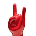 Generico Mano Corna Portafortuna Napoletana contro la Jella, Scultura in Ceramica Rossa Lucida, Amuleto Scaramantico Tradizionale, Soprammobile Decorativo Design Moderno, Idea Regalo Buon Augurio - 2