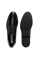 BOSS Mens Colby Derb Leather Derby Shoes with Signature Trims Size 5.5 Black - 5