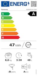 Samsung SLIM Waschmaschine, WW80FG5L32AEEG, 8kg, 1200U/min, AI Ecobubble, Super Speed, Hygiene Steam, Digital Inverter Motor - 11