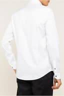 Armani Exchange Men's Long Sleeve Stretch Cotton-Satin Button Up White,XS - 3
