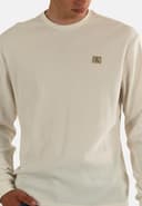 Calvin Klein Men’s Waffle Badge Long Sleeve Top with Round Neck, Beige (Tofu), XL - 4