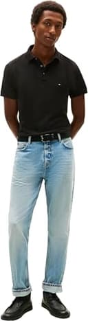 Tommy Hilfiger Herren Poloshirt Kurzarm 1985 Slim Fit, Schwarz (Black), XXL - 5