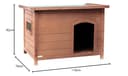 AqpetFriends Baita Cuccia in Legno da Esterno per Cani con Tetto Apribile e Tende Termiche incluse, Large 116x79x85h - 8