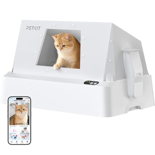 PETKIT Purobot Crystal Duo Selbstreinigende Katzentoilette mit Kamera, AI-Gesundheitsüberwachung, Geruchskontrolle, Offenes Design für große Katzen, Geeignet für Kristallkatzenstreu
