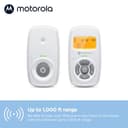 Motorola Nursery Baby Monitor AM24 - Audio Only with High Sensitive Microphone - Parent Unit with 300M Range, Room Temperature Monitoring and LED Sound Indication - White - 2