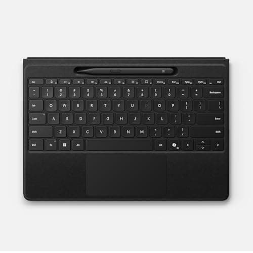 Microsoft Surface Pro Flex Keyboard with Slim Pen | Black | 2-in-1 Alcantara® Keyboard for Surface Pro Windows 11 Copilot+ PC