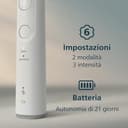 Philips Sonicare 6100, spazzolino sonico con 2 modalità di spazzolamento e 3 livelli di intensità, avviso di pressione, EasyStart, SmarTimer, custodia da viaggio, bianco, HX7400/02 [Nuova tecnologia] - 7