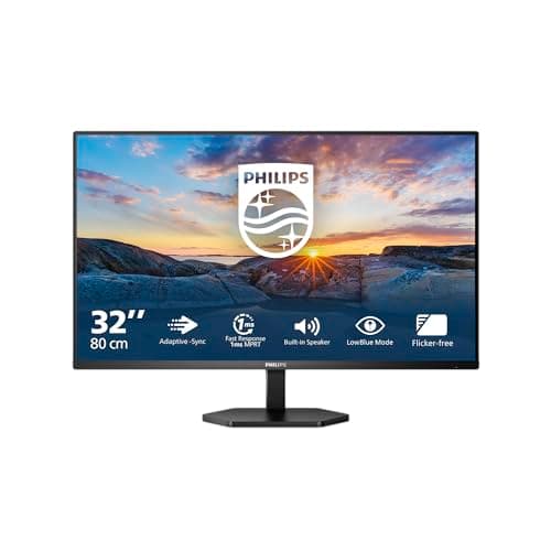 PHILIPS 32E1N3100LA - Monitor Full HD, 32 pollici, altoparlante integrato, inclinabile (1920x1080, VGA, HDMI 1.4) nero, 2023, altoparlante integrato