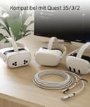 Syntech 5m Link Kabel kompatibel mit Oculus/Meta Quest 3/Quest 3S/Quest2/Pro/Pico 4 Zubehör and PC/SteamVR, USB-C-Kabel mit USB-3.0-Adapter für VR-Headset, 5 Gbit/s Datenübertragung - 6