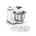 Bosch MUMS2EW00 MUM Series 2 food processor, stainless steel bowl, 3.8 litres, planetary mixer, dough hook, beater, whisk, stainless steel, 4 working levels, expandable with optional accessories, 700 watt, white - 1