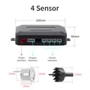 Supporto per Parcheggio Senza Fili, Supporto per la Retromarcia con 4 Sensori di Parcheggio PDC Posteriori, Kit di Rilevamento Della Distanza con Display LED Senza Fili per Auto, SUV, Furgoni, Camper - 6