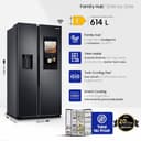 Samsung Frigorifero Side By Side con Family Hub™ RS6HA8891B1/EF, Libera installazione, Dispenser dell'acqua, Twin Cooling Plus™, Wifi, 614L, 91l x 178h x 72p cm - 2