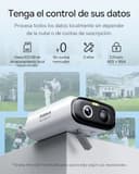 Baseus Security S1 Lite [2-CAM] Camara Vigilancia WiFi Exterior Solar IP67, Camara IP Seguridad Bateria 2K 135°, Visión Nocturna a Color, Sin Cargos, Detección Humana, Compatible con Alexa y Google - 7
