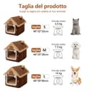 Galatée Cuccia Per Gatti, Grazioso Letto a Forma Di Grotta Per Gatti, Cuccia Morbida Per Animali Domestici, Caldo Rifugio Per Cani, Tenda Per Cani Con Cuscino Rimovibile(S, Marrone) - 6