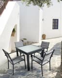 MOMMA HOME Set Mesa Extensible y 4 sillas terraza, Conjunto Muebles Jardín Exterior 5 Piezas, Estructura de Aluminio, Mesa y Sillas Terraza Impermeables, Resistentes a Exterior (Gris Antracita) - 7