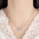 HinDaLi Collana Cuore Infinito Argento 925 per Donna Bambina Ragazza Simbolo Infinity Cuore Ciondolo Catena Collana da Donna Argento Zirconi Infinito Pendente Choker Brillantini - 6