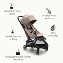Bugaboo Butterfly Passeggino da Viaggio Ultracompatto, Piccolo e Leggero, Si Chiude in 1 Secondo, Passeggino da Città Ergonomico e Spazioso, da Neonato a Bambino, Guida Comoda, Desert Taupe - 3