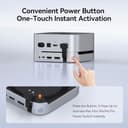 TobenONE Mac mini M4 Dock with 8TB M.2 NVMe SSD Enclosure, Mac mini M4 Hub & Stand for Mac mini M4 Pro, 4K@144Hz DP, 4K@60Hz HDMI, 5 USB (Max 10Gbps), SD/Micro SD, 3.5mm Audio, One-Touch Power Button - 8