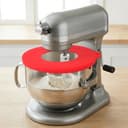 Silikon Spritzschutz Zubehör für Kitchenaid Stand Mixer 4.8L, Rührschüssel mit Spritzschutz Schüssel für Kitchen Aid Artisan 4.5-5 QT, Spritzschutz Kompatibel mit Kitchen Aid Mixer Tilt-Head (Rot) - 4