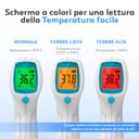 Termometro Frontale Infrarossi Senza Contatto – Lettura Istantanea 1 s | Boston Tech | Display 3 Colori con Allarme Febbre | Memoria 20 Letture | Conversione °C/°F | Neonati Bambini Adulti - 4