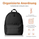 Amazon Basics, Rucksack für Klassische Anlässe/Freizeit/Schule, 30.99 cm x 15.24 cm x 40.13 cm, Schwarz, 1er-Pack - 2