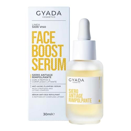 GYADA Cosmetics, Siero Viso Antiage Rimpolpante, con 3-Peptidi e Complesso Liftante, Minimizza Rughe e Segni d’Espressione, Effetto Rassodante e Distensivo, Ideale per Pelli Mature, 30 ml