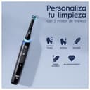 Oral-B iO 5 Cepillo De Dientes Eléctrico Negro Con 1 Cabezal, 1 Funda Magnética y 1 Soporte de Recambios, 5 Modos De Cepillado, Sensor De Presión y Temporizador, Diseñado Por Braun - 5