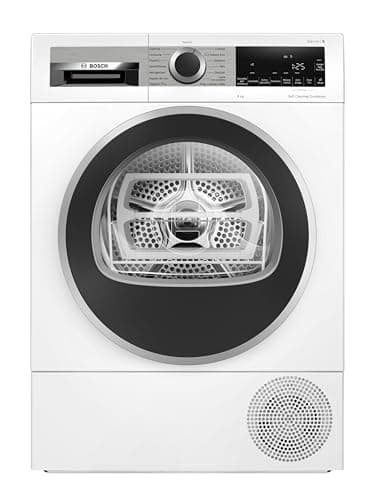 Bosch WQG245D0IT Serie 6 Asciugatrice smart a pompa di calore, 9 kg, Classe energetica C, Condensatore autopulente, Cestello per capi in lana, Sensori di asciugatura intelligenti, Bianco, 60 Cm