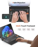 Doohoeek Bluetooth Keyboard for Surface Pro 11/10/9/8/X 13 Inch, Wireless Keyboard with Touch Pad & Pen Slot & Lighting Keys Compatible with Surface Pro Copilot+ 13", Ultra-Slim Keypad for Windows 11 - 4