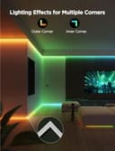 Govee RGBIC LED Strip Light with Covers, 5M Glide Wall Light Work with Alexa & Google Assistant, LED Profile with Strip for Bedroom, Skirting, Cabinet - 4