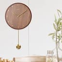 Wall Clocks Wooden Clock Round Wall Clock Wall Hanging Ornament Japanese Style Wall Clock for Modern Kitchen Living Room Bedroom Clocks for Living Room Decor (A) Made in China - 7