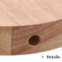 BEBEMOKO Wooden Round Lamp Base Featuring Rustic and Modern Minimalist Style 2pcs with E27 and E14 Holder Solid Wood Material Compatible with Table Lamps in Living Room Or Reading Areas - 3