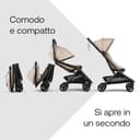 Bugaboo Butterfly 2 Passeggino Leggero da Viaggio Dimensioni Cabina, Portatile, Piegabile con Una Mano, con Seduta Reclinabile, Cestino Portaoggetti e Tracolla - da 6 Mesi a 4 Anni - Desert Taupe - 5