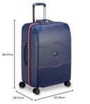 DELSEY PARIS Chatelet Hardside Gepäck mit Spinnrollen, Navy, Checked-Medium 24 Inch, No Brake, Chatelet Hartschalengepäck mit Spinnrollen - 10