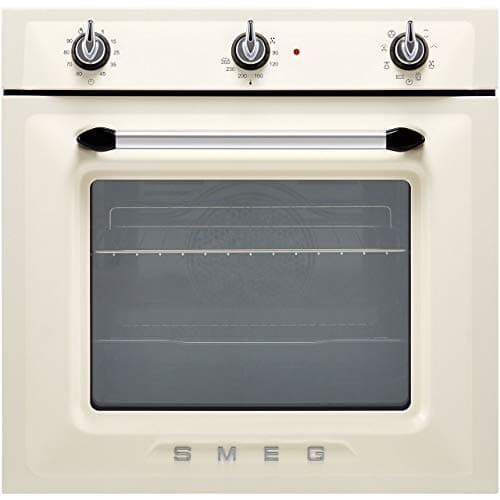 Smeg SF6905P1 Forno Elettrico Termoventilato, 60cm, Estetica Victoria, Vapor Clean, 70 Litri, Colore Panna, Classe Energetica A