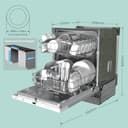 COMFEE' CDWPB1215P-W Lavastoviglie da Incasso con 12 coperti, 8 Programmi, di avviamento ritardato, Funzione di Mezzo Carico, Home Connect, cloud wash, Asciugatura Extra - Inox - 7